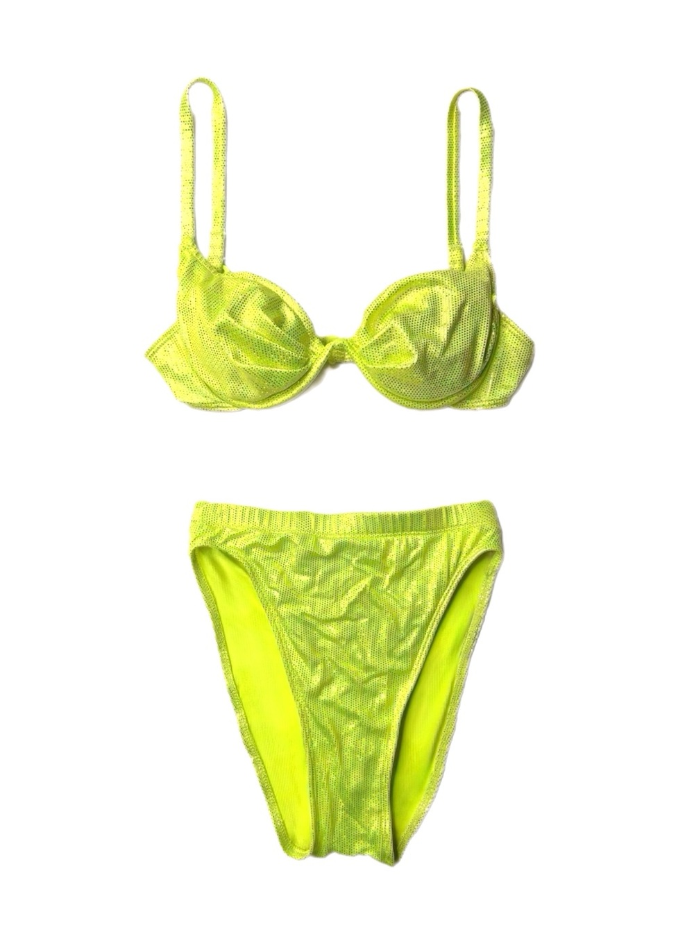 Neon Lime Underwire Bikini Set - Women Swim Bikinis